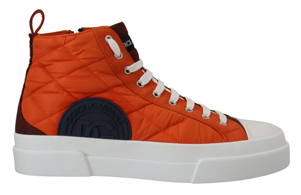 Orange Blue High Tops Sneakers Shoes