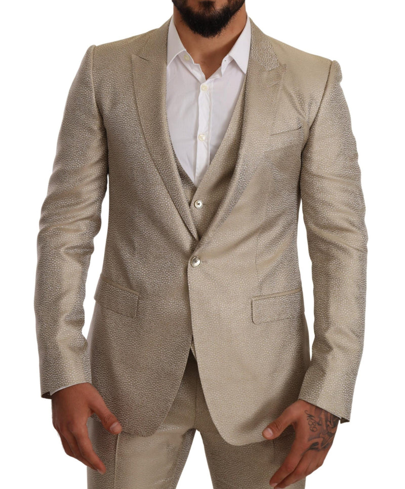 Gold Silk Slim 3 Piece Set MARTINI Suit