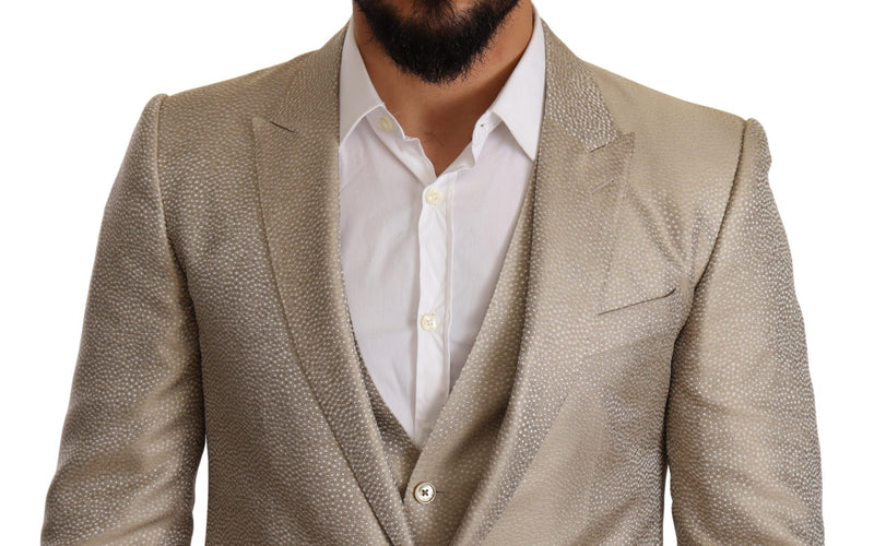 Gold Silk Slim 3 Piece Set MARTINI Suit