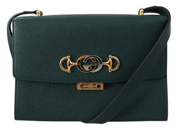 Green Leather Zumi Shoulder Bag