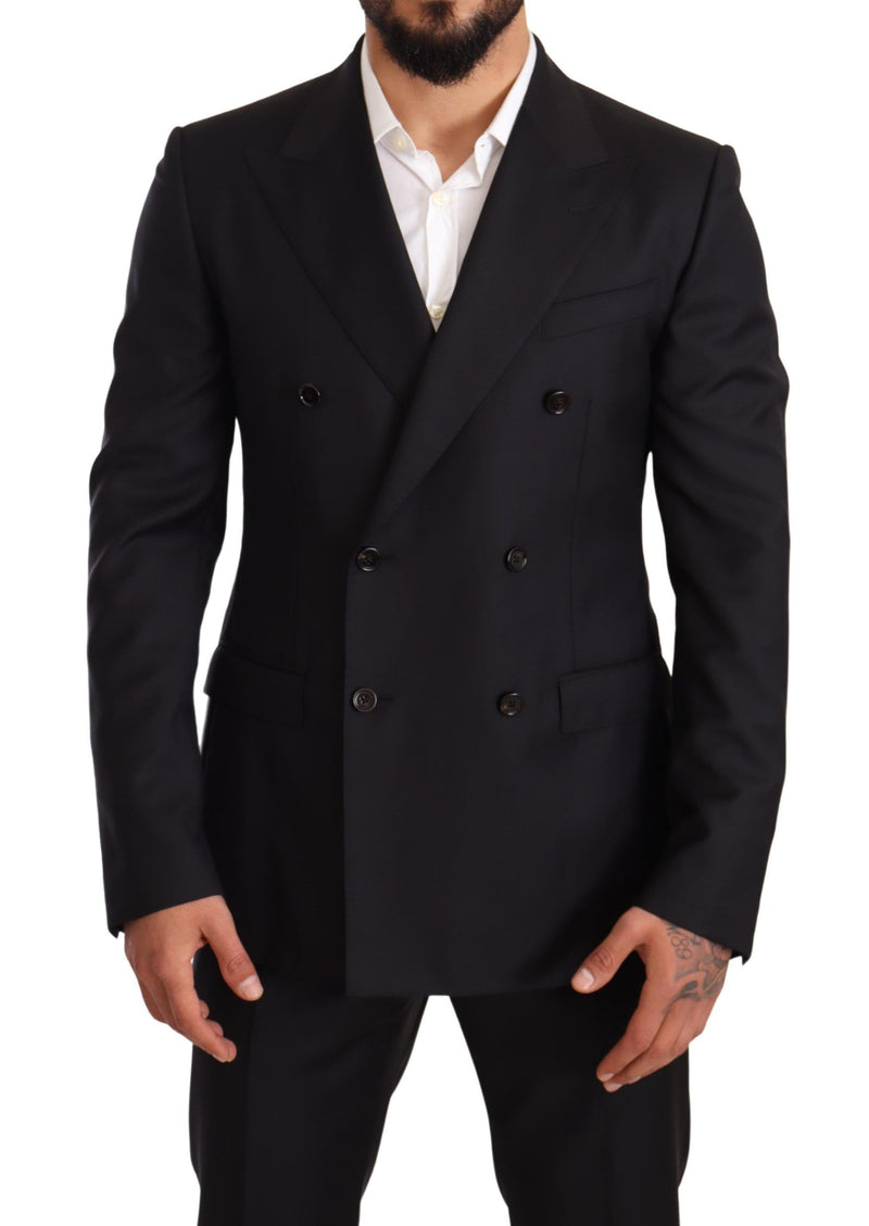 Black Wool Slim 2 Piece Set TAORMINA Suit