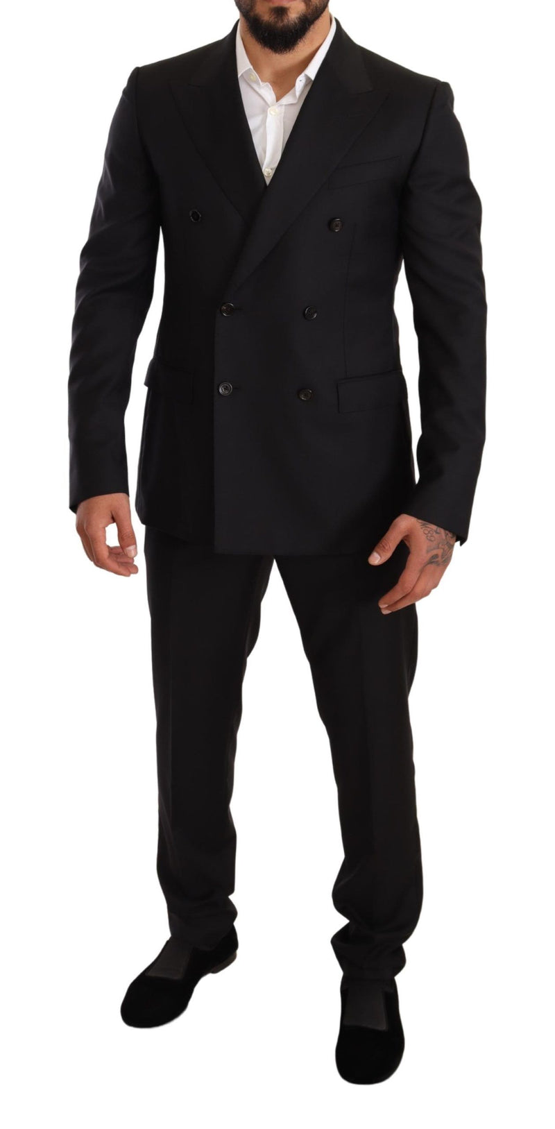 Black Wool Slim 2 Piece Set TAORMINA Suit