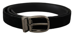 Black Velvet Classic Logo Engraved Metal Belt