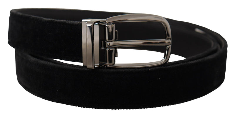 Black Velvet Classic Logo Engraved Metal Belt