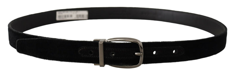 Black Velvet Classic Logo Engraved Metal Belt