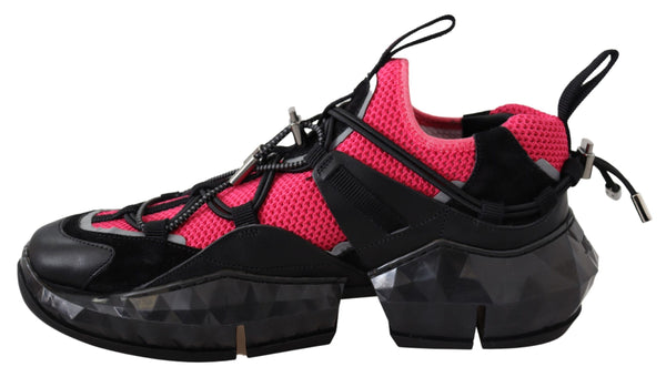 Diamond Black Pink Leather Sneaker