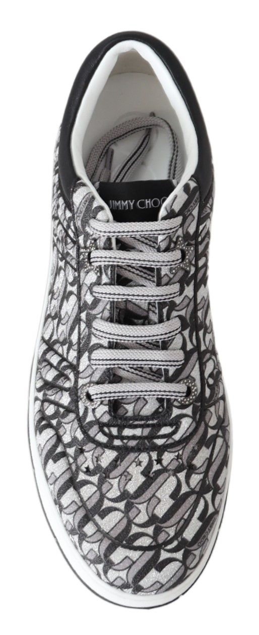 Hawaii Silver Black Glitter Sneakers