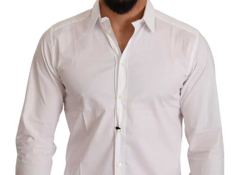 White Cotton Stretch Formal Shirt