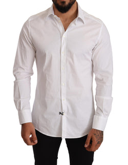 White Cotton Stretch Formal Shirt