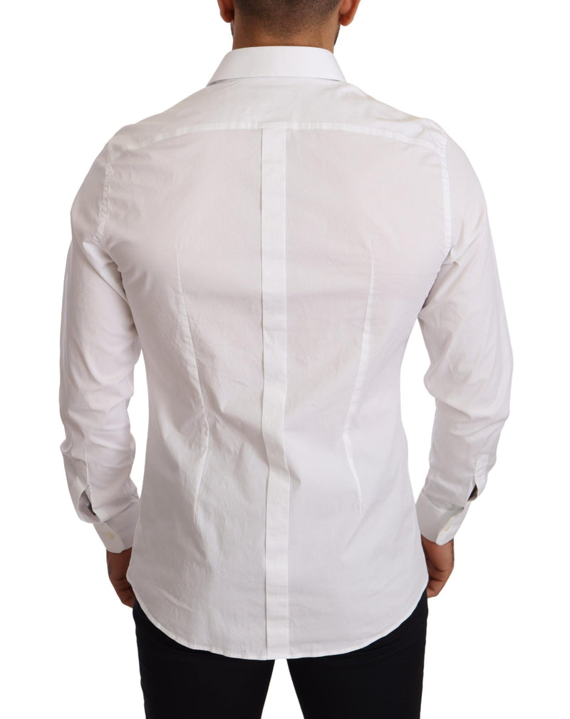 White Cotton Stretch Formal Shirt