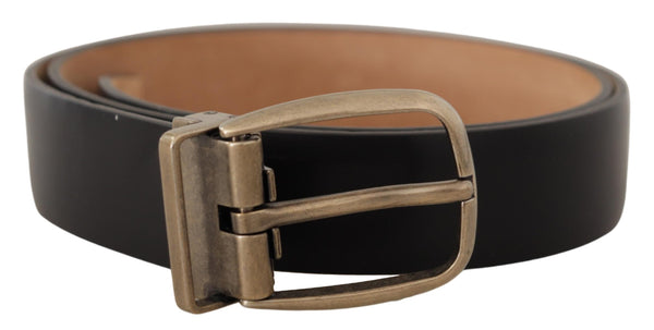 Black Brown Backend Leather Vintage Metal Buckle Belt