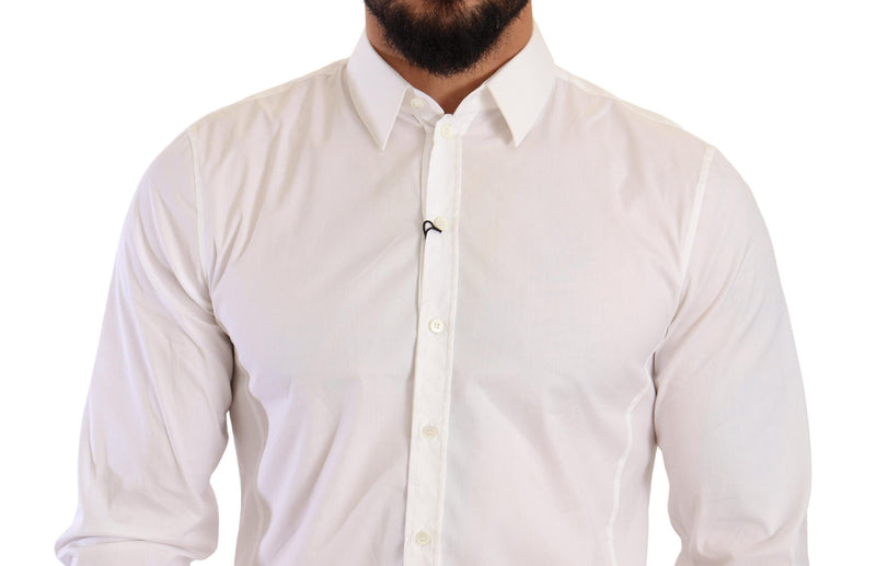 White Cotton Stretch Formal Shirt