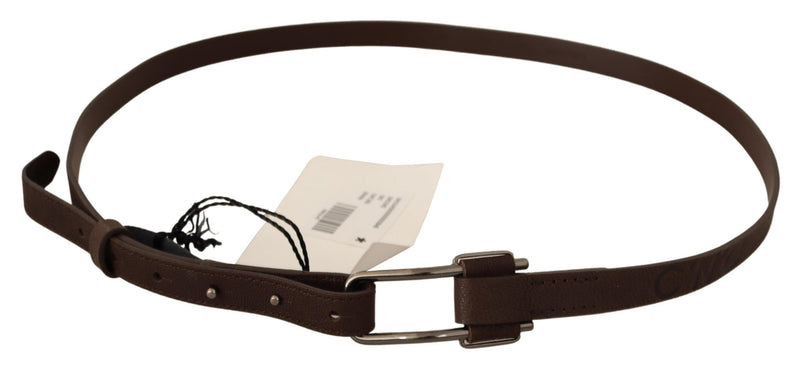 Brown WX Silver Metal Buckle Belt