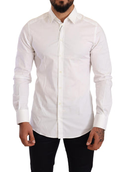 White Cotton Stretch Formal Shirt