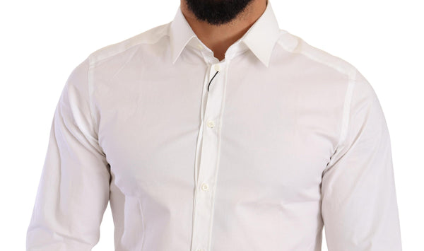 White Cotton Stretch Formal Shirt