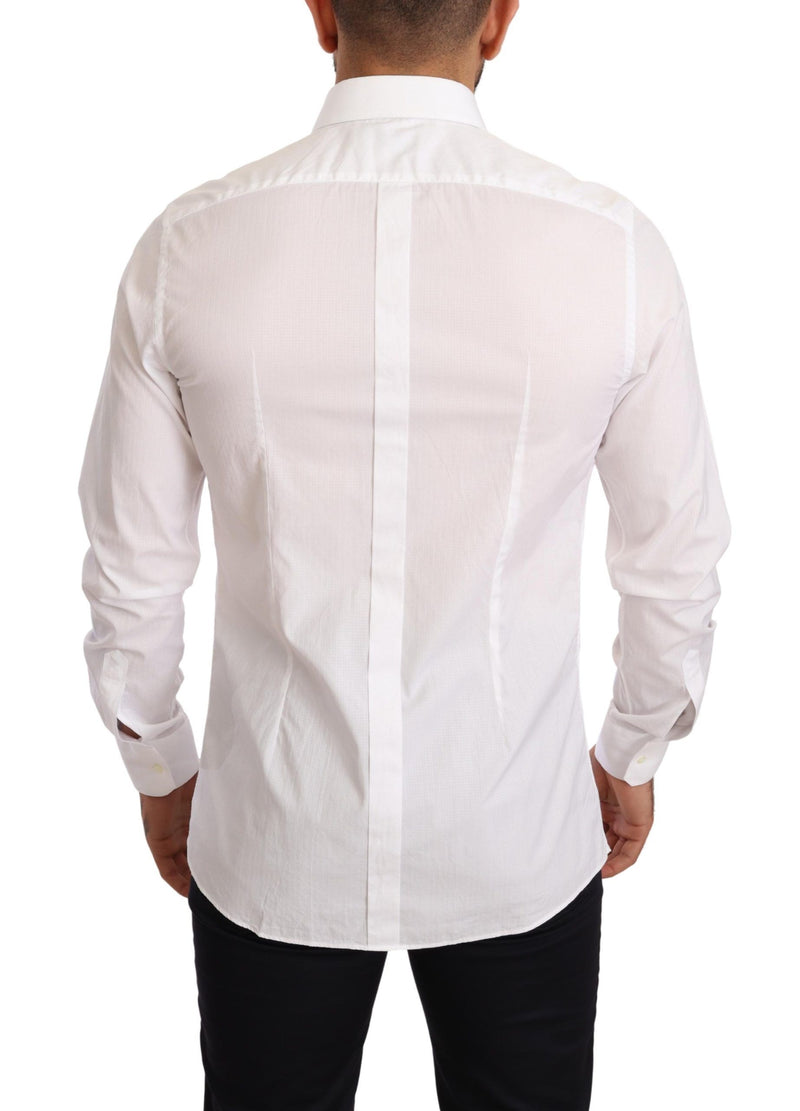 White Cotton Men Dress Formal Shirt