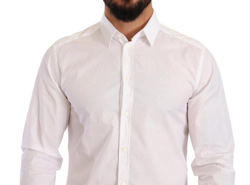 White Cotton Men Dress Formal Shirt