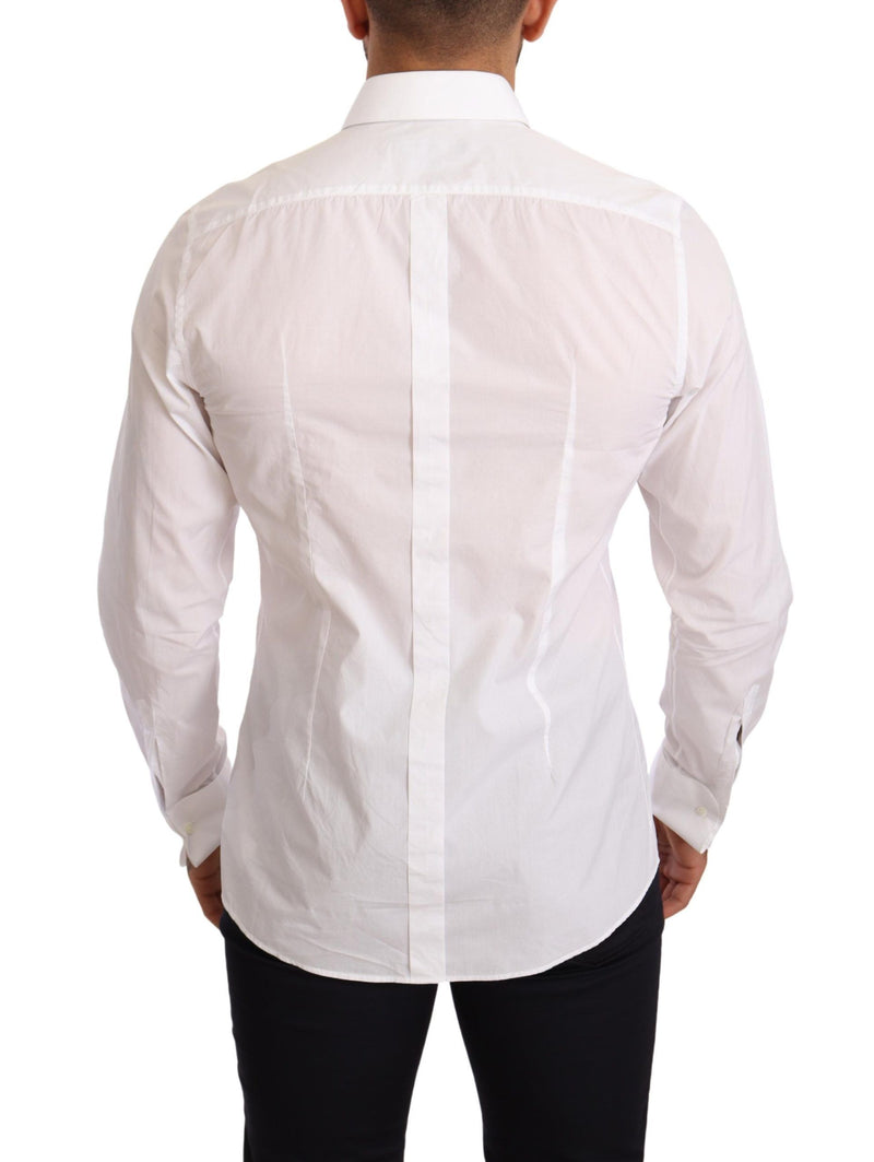 White Formal Cotton Tuxedo Shirt