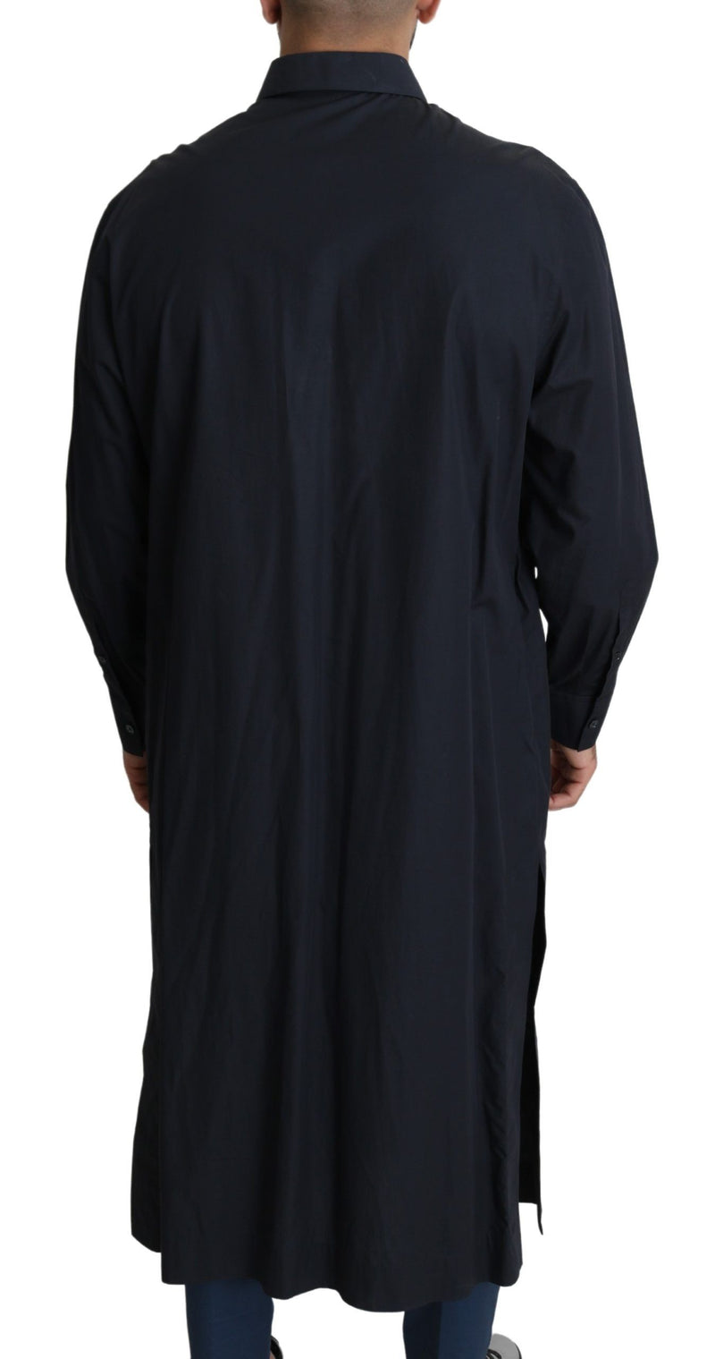 Black Long Caftan Cotton Men Casual  Shirt