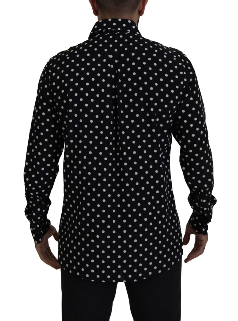 Black White Polka Dots MARTINI Shirt