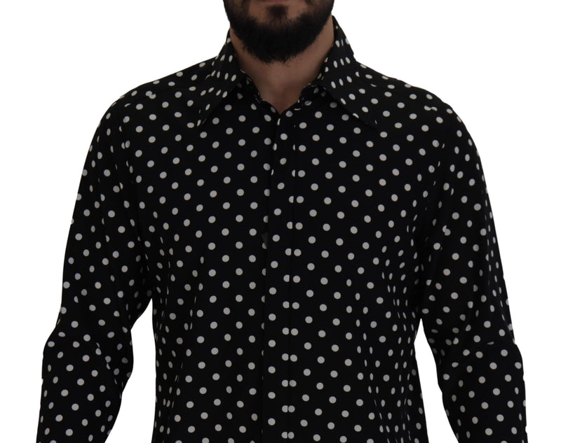 Black White Polka Dots MARTINI Shirt