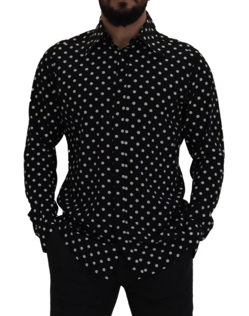 Black White Polka Dots MARTINI Shirt