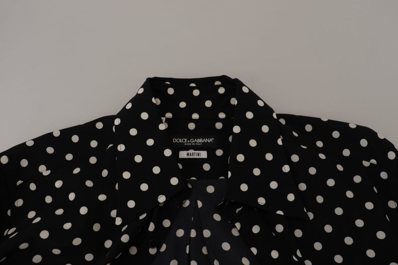 Black White Polka Dots MARTINI Shirt