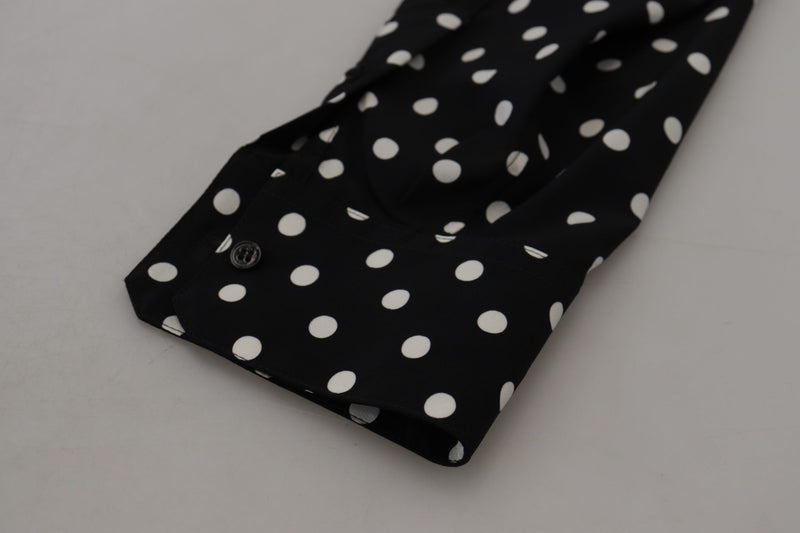 Black White Polka Dots MARTINI Shirt