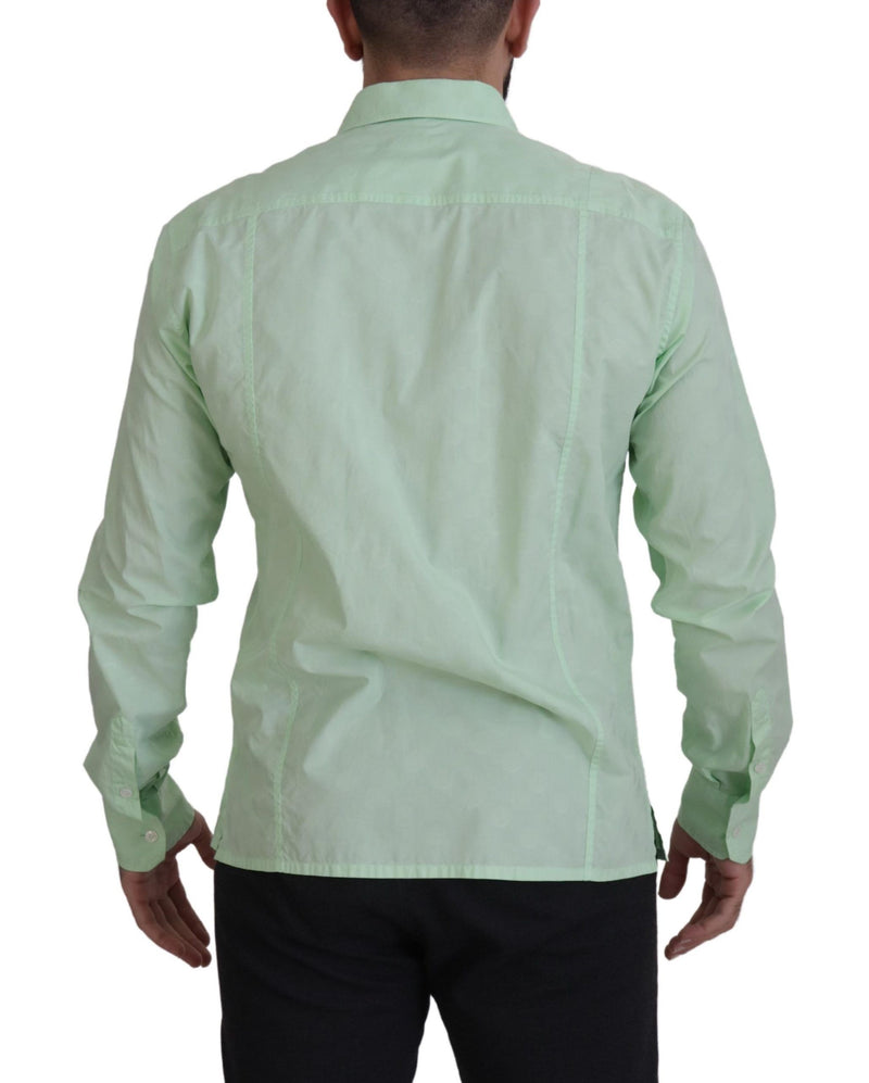 Mint Green Long Sleeves Button Down Shirt