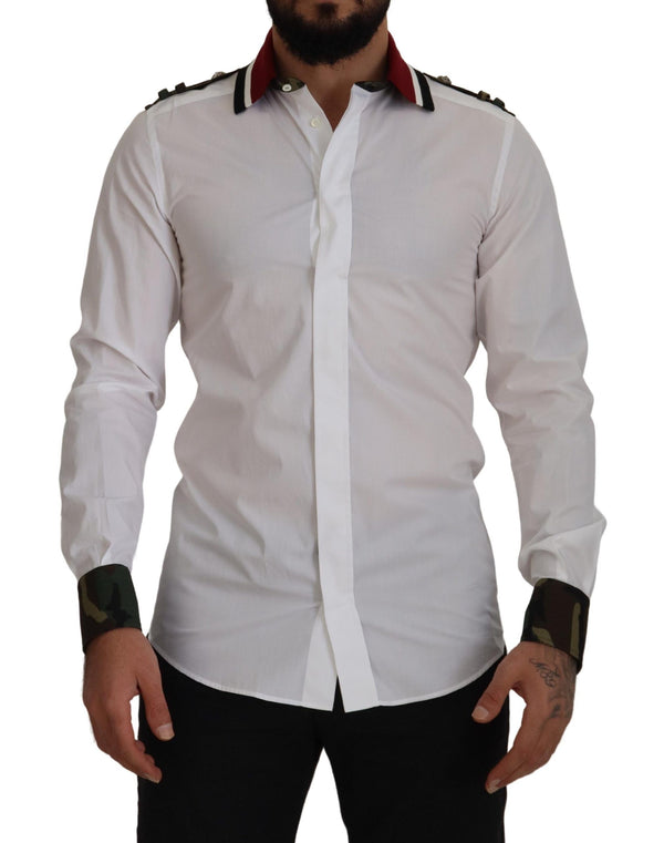 White Cotton Slim Fit Dress Formal Shirt