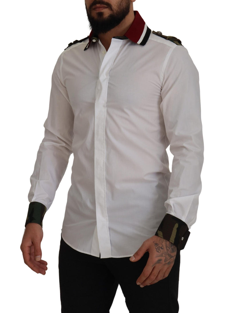 White Cotton Slim Fit Dress Formal Shirt