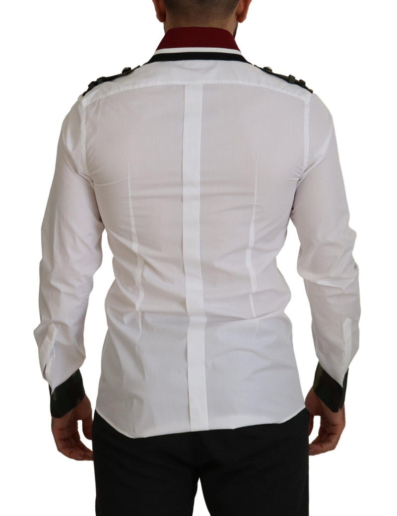 White Cotton Slim Fit Dress Formal Shirt