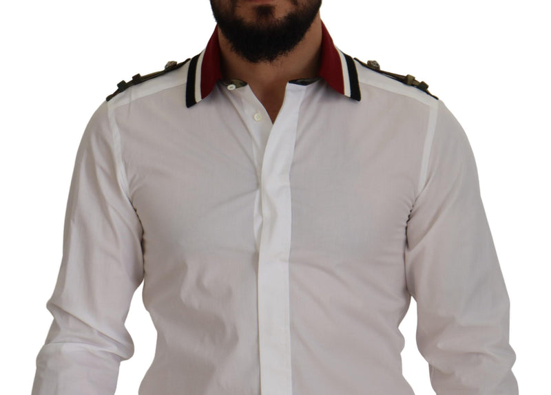 White Cotton Slim Fit Dress Formal Shirt