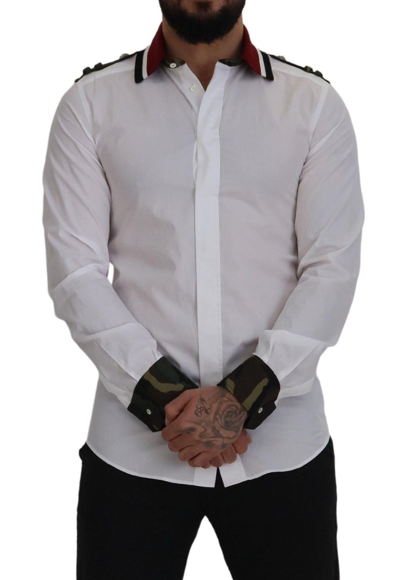 White Cotton Slim Fit Dress Formal Shirt