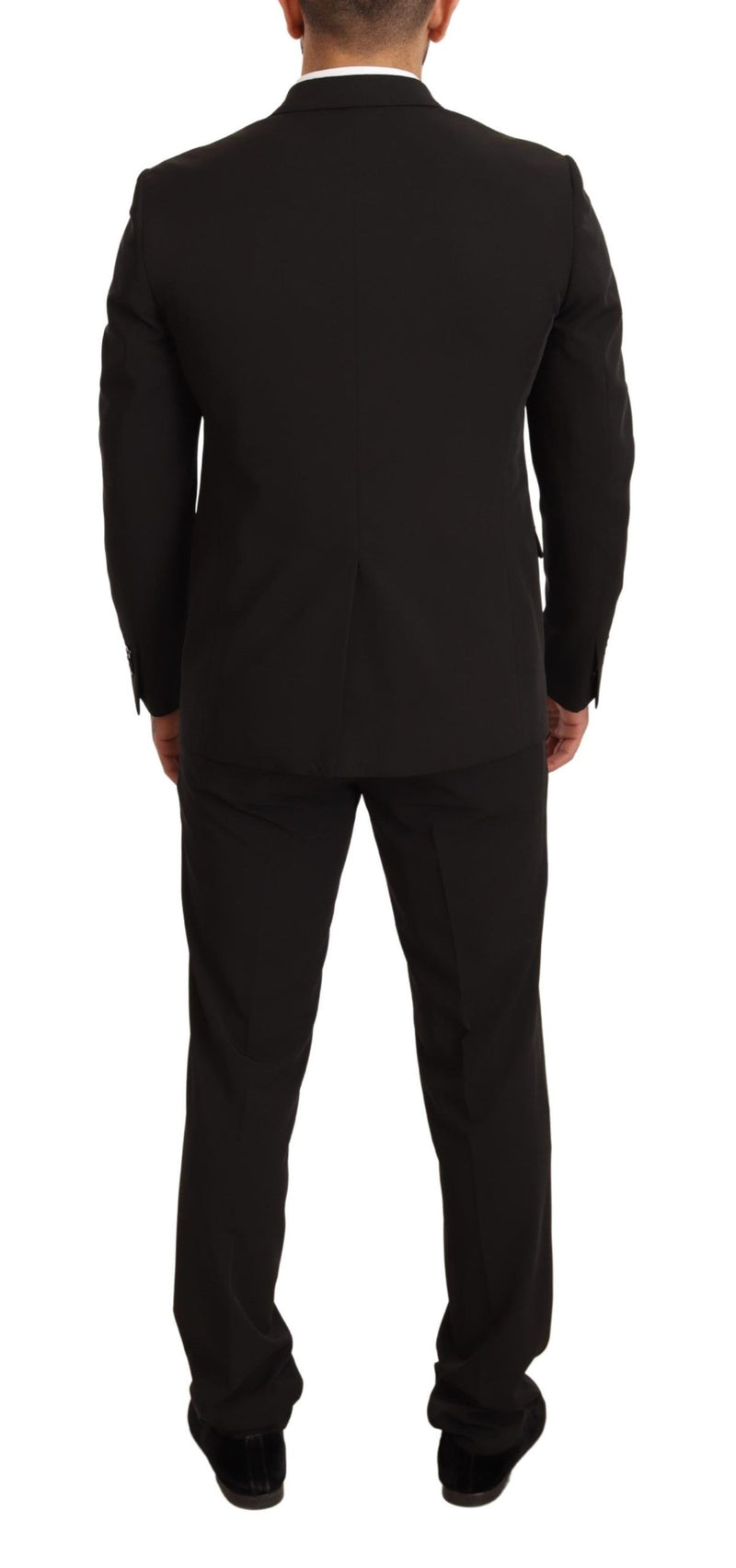 Black Polyester Slim 2 Piece Set TAGLIENTE Suit