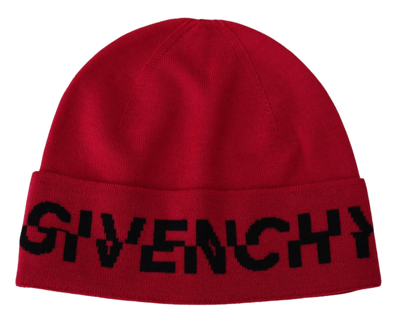 Red Wool Beanie Unisex Men Women Beanie Hat