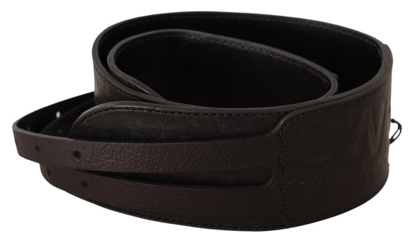 Dark Brown Leather Double Buckle Belt