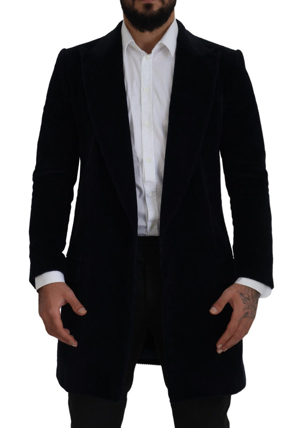 Black Cotton Cardigan Long Coat Men Jacket