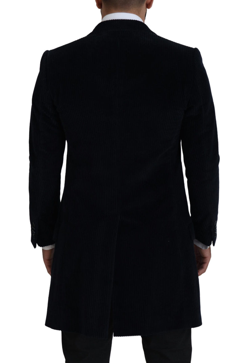 Black Cotton Cardigan Long Coat Men Jacket