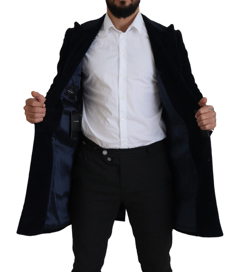 Black Cotton Cardigan Long Coat Men Jacket