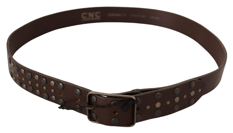 Brown Studs Buckle Waist Belt