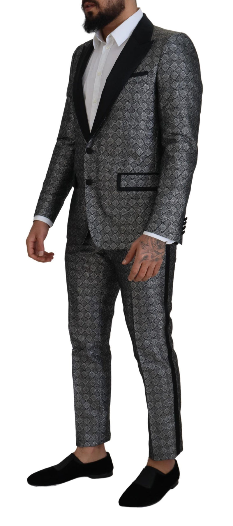 Silver Patterned Formal 2 Piece MARTINI Suit