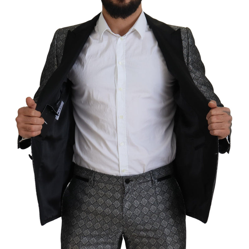 Silver Patterned Formal 2 Piece MARTINI Suit