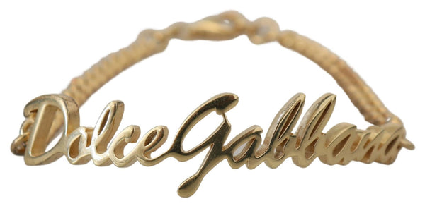 Gold Plated 925 Sterling Silver Chain Logo Bracelet