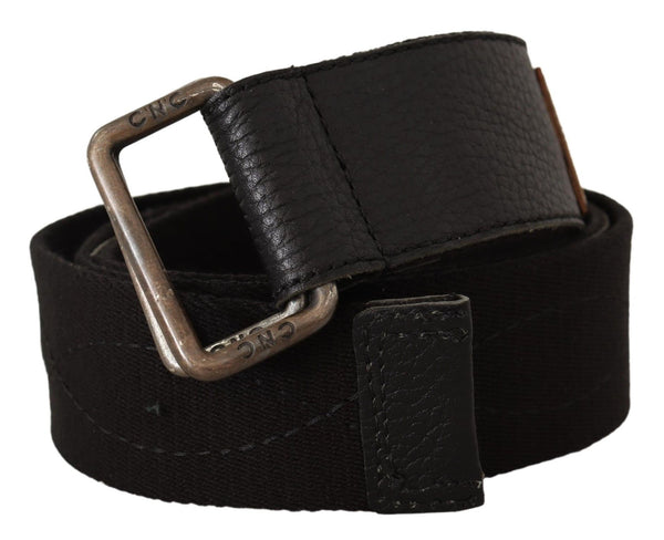 Black Cotton Ducati Metal Buckle Belt