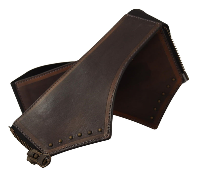 Brown Leather Wide Women Waistband Belt