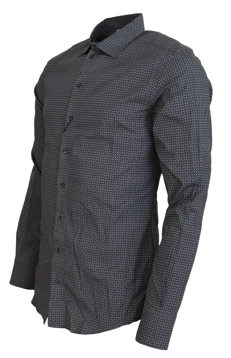 Gray Patterned SICILIA Long Sleeves Shirt