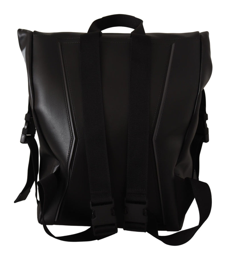 Black Calf Leather Downtown Backpack