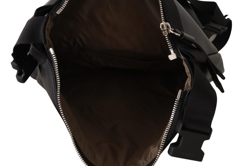 Black Calf Leather Downtown Backpack