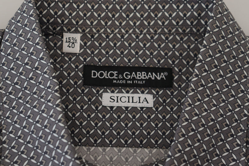 Gray Patterned SICILIA Long Sleeves Shirt